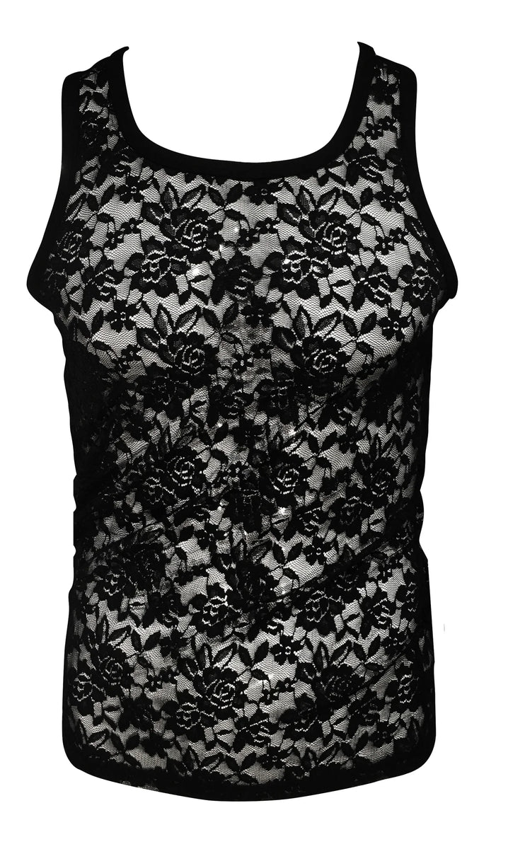 Lace Tank - Black – Twin Cities Leather
