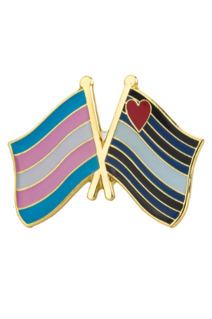 Trans Pride Flag and Leather Pride Flag Pin