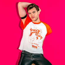 Load image into Gallery viewer, Tom of Finland &quot;HOOK-UP&quot; T-shirt (Raglan, ringer)