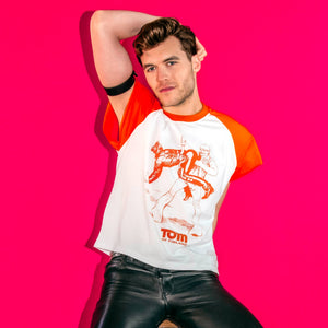 Tom of Finland "HOOK-UP" T-shirt (Raglan, ringer)