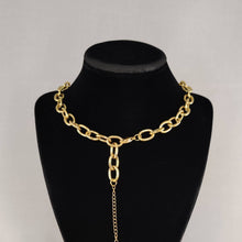 Load image into Gallery viewer, 18K Gold Kitten text chain choker