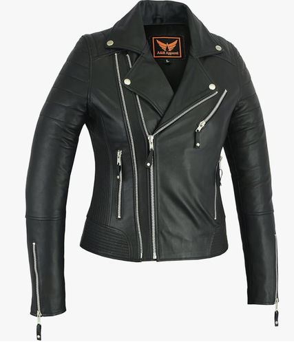 Femme Cut Sheep Leather Biker Jacket
