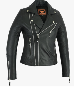 Femme Cut Sheep Leather Biker Jacket