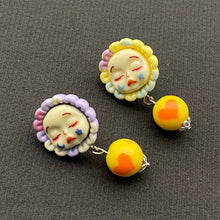 Load image into Gallery viewer, Sunflower Face Doll Earrings