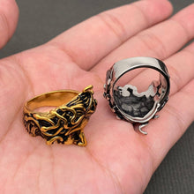 Load image into Gallery viewer, Stainless Steel Medusa Half Face Ring