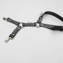 Load image into Gallery viewer, 1" Spike Thigh Harness Garter - Genuine Leather