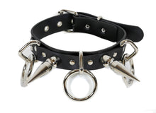 Load image into Gallery viewer, LARGE SPIKE RING BONDAGE CHOKER by FUNK PLUS