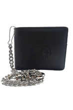 Load image into Gallery viewer, Skull Drip Emboss Bifold Wallet w/ Chain