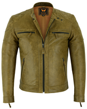 Load image into Gallery viewer, Quilted Shoulder Leather Biker Jacket