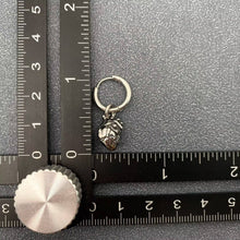 Load image into Gallery viewer, Gothic Heart Charm Stainless Steel Huggie Earrings