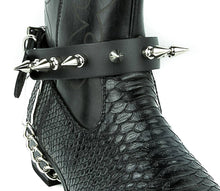 Load image into Gallery viewer, 1" Spike Genuine Leather Boot Strap
