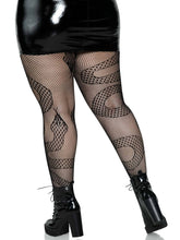 Load image into Gallery viewer, Plus Snake Net Tights