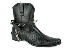 Load image into Gallery viewer, 1" Spike Genuine Leather Boot Strap