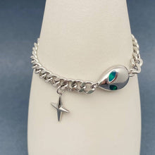 Load image into Gallery viewer, Unisex Stainless Steel ET Charm Cuban Chain Bracelet
