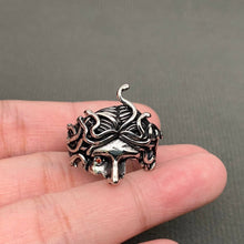 Load image into Gallery viewer, Stainless Steel Medusa Half Face Ring