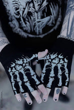 Load image into Gallery viewer, Dead Inside Fingerless Skeleton Gloves