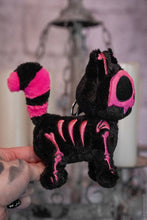 Load image into Gallery viewer, Bubblegum Skelekitty Plush Keychain