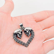 Load image into Gallery viewer, Heart Shape Skull Stainless Steel Pendant
