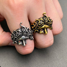 Load image into Gallery viewer, Stainless Steel Medusa Half Face Ring