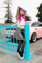 Load image into Gallery viewer, Asymmetric Bat Fishnet Tights