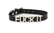 Load image into Gallery viewer, Genuine Leather Stainless Steel Letter Name Fetish Choker