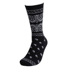 Load image into Gallery viewer, Men's Ribbed Paisley Bandana Socks