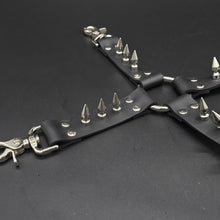 Load image into Gallery viewer, 1" Spike Thigh Harness Garter - Genuine Leather
