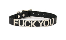 Load image into Gallery viewer, Genuine Leather Stainless Steel Letter Name Fetish Choker