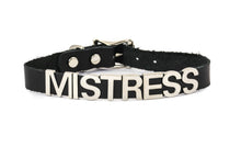 Load image into Gallery viewer, Genuine Leather Stainless Steel Letter Name Fetish Choker