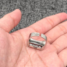 Load image into Gallery viewer, Fuck Everything Rotatable Word Silver Tone Ring