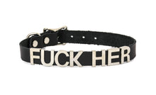 Load image into Gallery viewer, Genuine Leather Stainless Steel Letter Name Fetish Choker