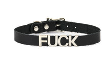 Load image into Gallery viewer, Genuine Leather Stainless Steel Letter Name Fetish Choker