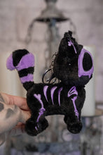 Load image into Gallery viewer, Ultra Violet Skelekitty Plush Keychain