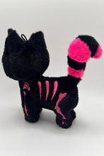 Load image into Gallery viewer, Bubblegum Skelekitty Plush Keychain
