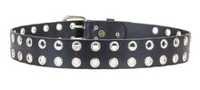 Load image into Gallery viewer, GENUINE LEATHER BELT WITH 2 ROWS OF 1&quot; EYELETS