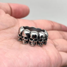Load image into Gallery viewer, Full Skulls Stainless Steel Ring