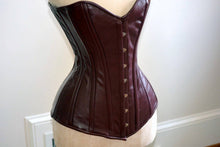 Load image into Gallery viewer, Long Overbust Steel-Boned Corset - Leather