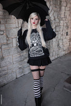 Load image into Gallery viewer, Fishnet Garter Thigh High Socks [Black/White]