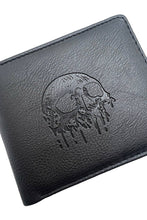 Load image into Gallery viewer, Skull Drip Emboss Bifold Wallet w/ Chain