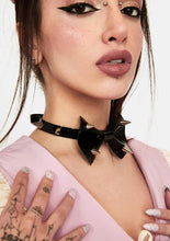 Load image into Gallery viewer, Cone Spike Bowtie Choker