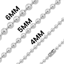 Load image into Gallery viewer, Stainless Steel Ball Bead Chain Necklace - 5MM