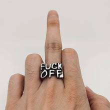 Load image into Gallery viewer, Fuck Off Stainless Steel Ring