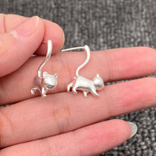 Load image into Gallery viewer, Creative Lazy Cat Frosted Design Ear Studs