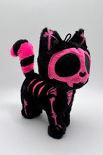 Load image into Gallery viewer, Bubblegum Skelekitty Plush Keychain