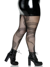 Load image into Gallery viewer, Plus Snake Net Tights
