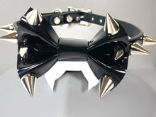 Load image into Gallery viewer, Cone Spike Bowtie Choker