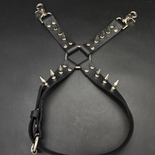Load image into Gallery viewer, 1" Spike Thigh Harness Garter - Genuine Leather