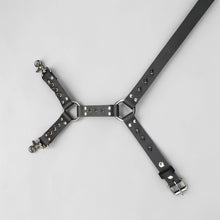 Load image into Gallery viewer, 1" Spike Thigh Harness Garter - Genuine Leather