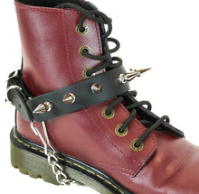 Load image into Gallery viewer, 1" Spike Genuine Leather Boot Strap