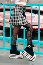 Load image into Gallery viewer, Asymmetric Bat Fishnet Tights